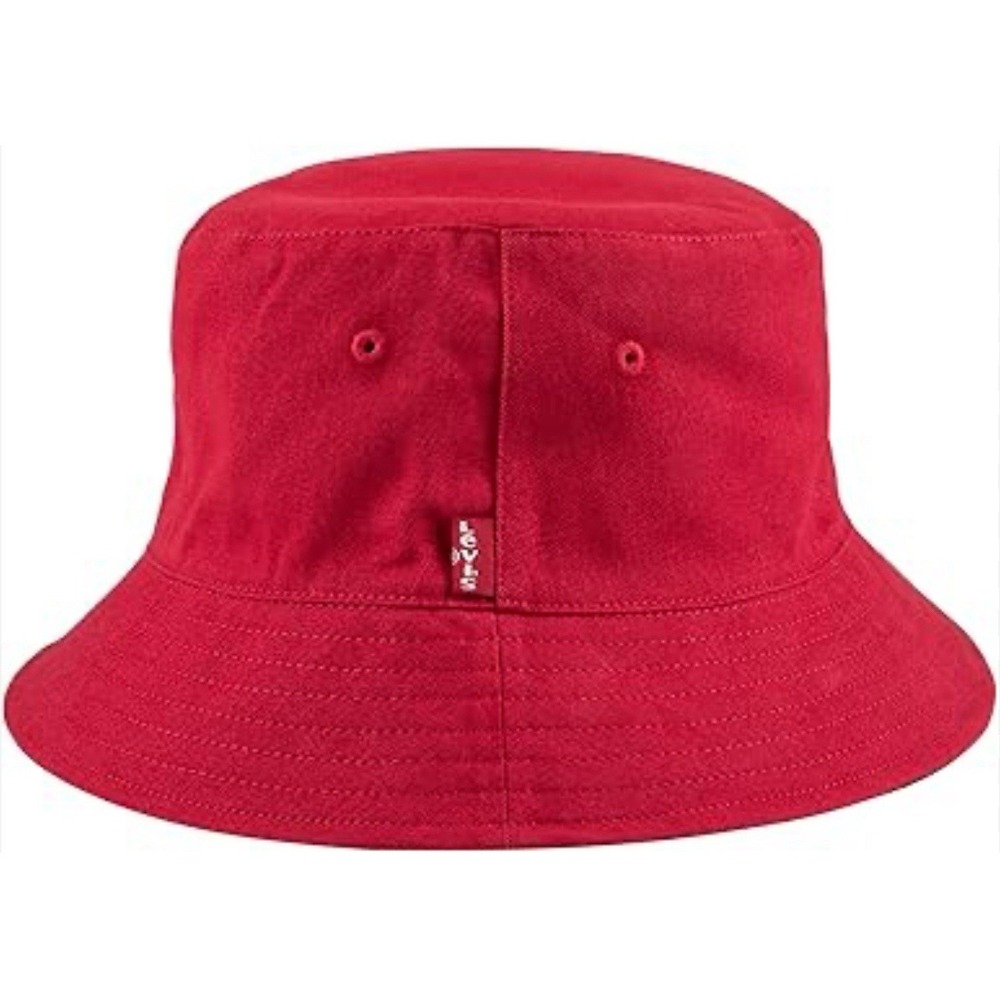 Levis Hat Cap Fitted Mens S/M Red/Navy‎ Reversible Bucket Fishing Camping Sun